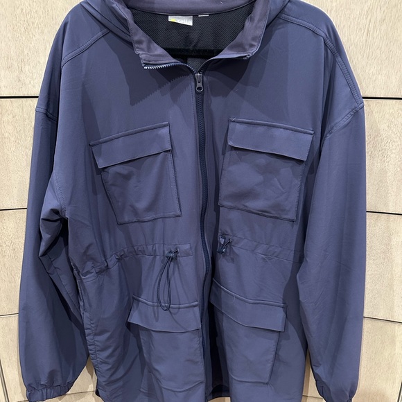 Zella Jackets & Blazers - Zella Getaway Hoodie Blue / Purple Utility Jacket. Lightweight. New Condition
